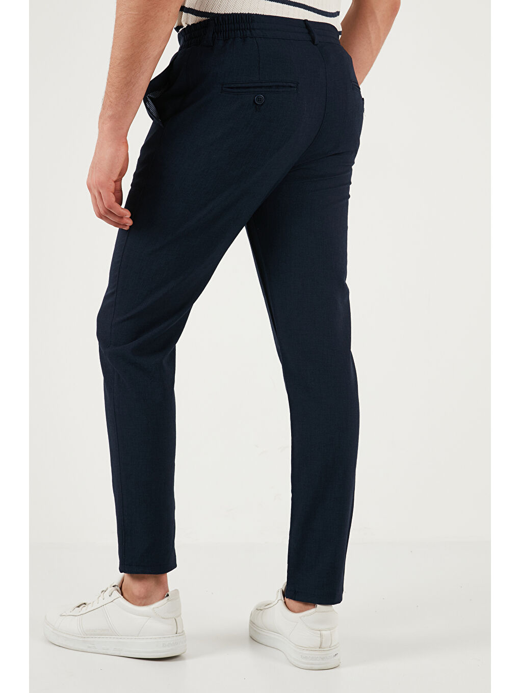 Lacivert Slim Fit Normal Bel Daralan Paça Pantolon 6843649-5