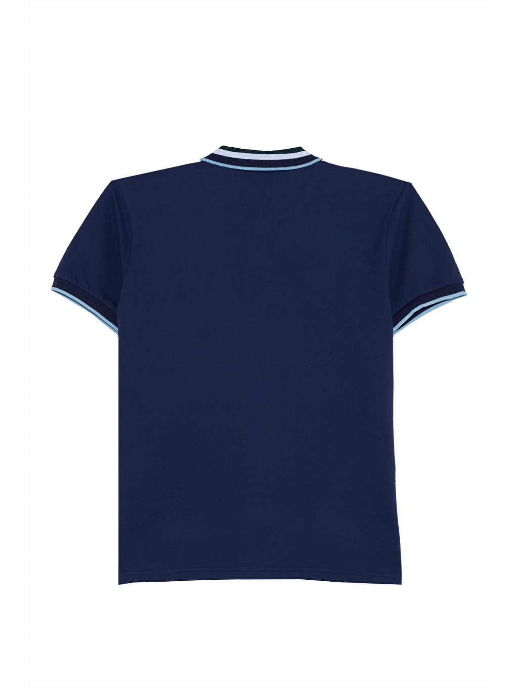 Erkek Slim Fit Dar Kesim %100 Pamuk Lacivert Polo Yaka Tişört-2