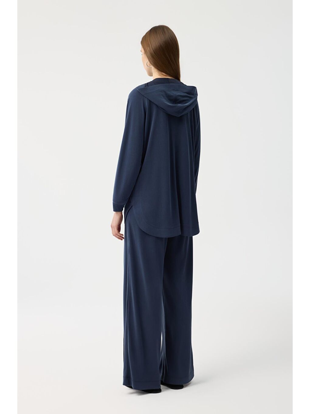 Modal Cupra Fermuarlı Hırka Takım Lacivert-4