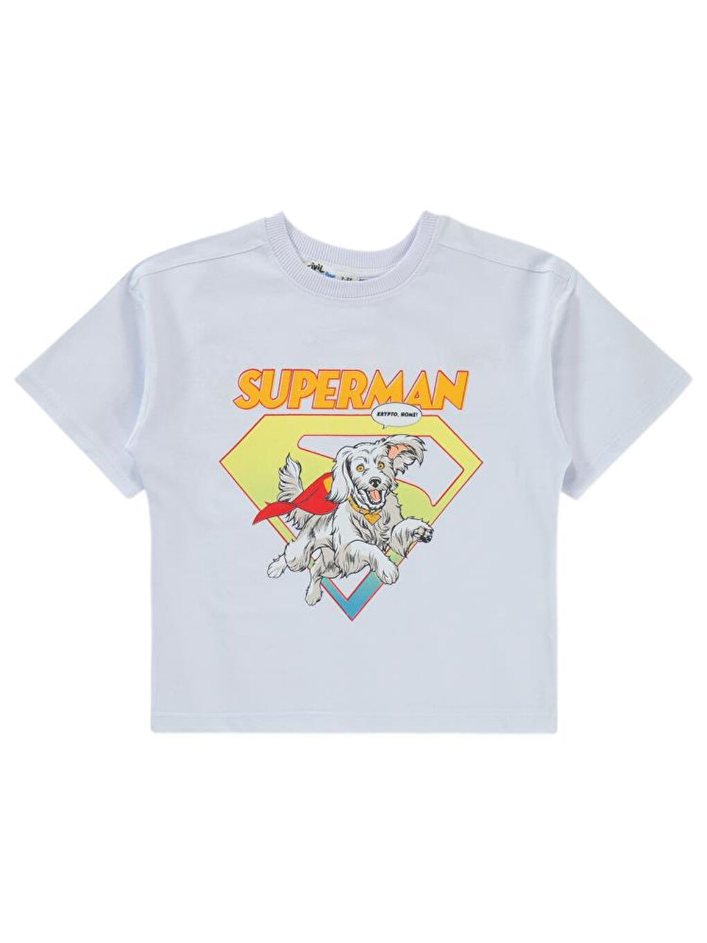 Süperman Krypto Baskılı 2-5 Yaş Tişört - Beyaz3-4 Yaş-2