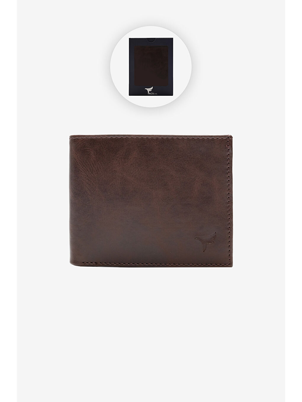 Erkek Kahverengi Hediye Kutulu Kart Bölmeli %100 Suni Deri Cüzdan