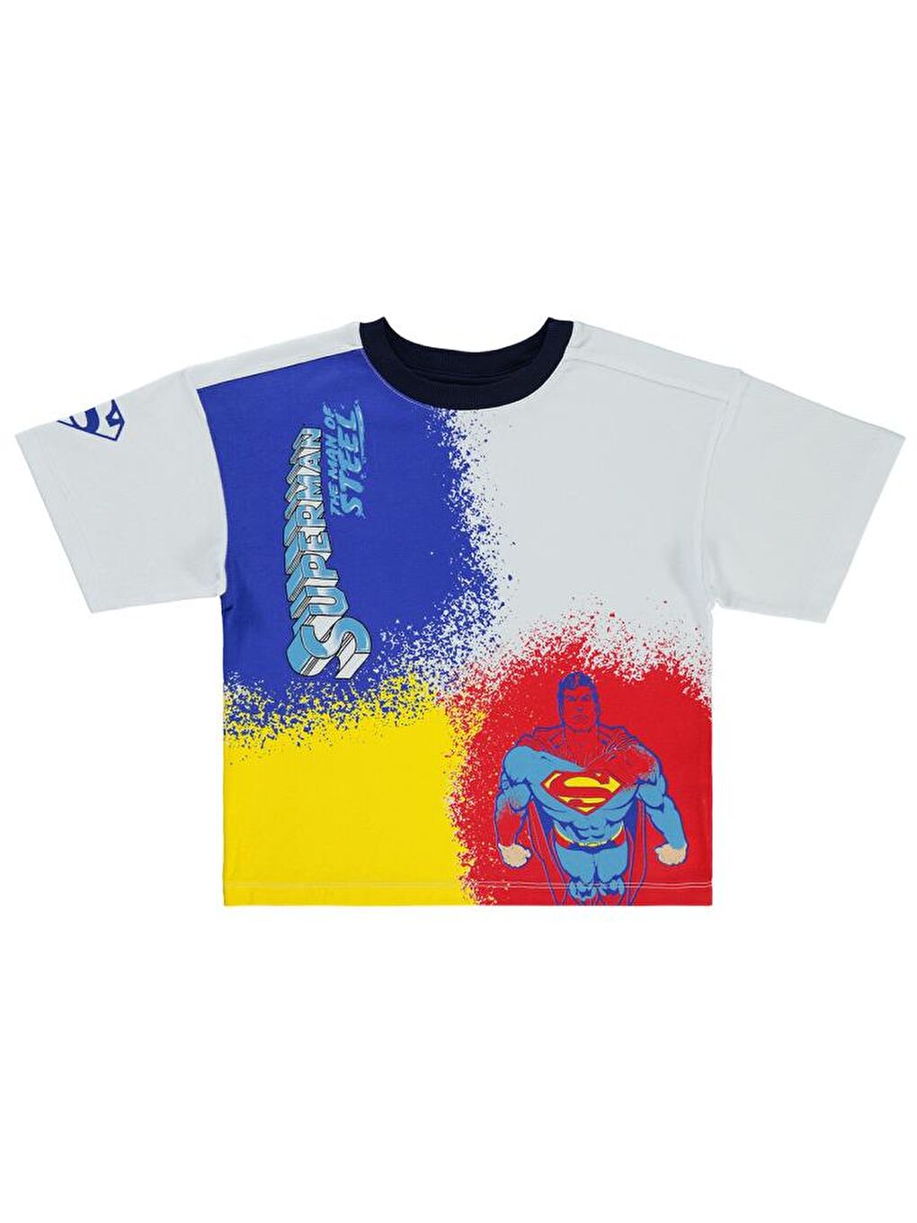 Süperman Baskılı 2-5 Yaş Tişört - Beyaz4-5 Yaş