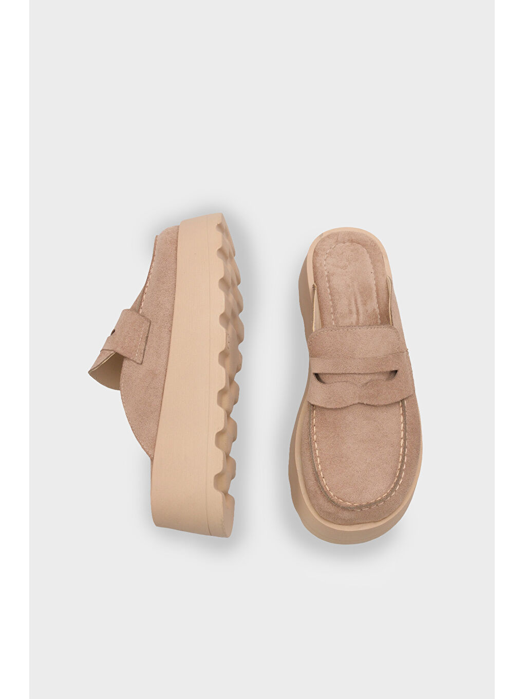 Bej Karrie Süet Görünümlü Kadın Sabo-4