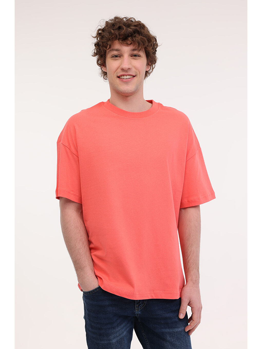 Pembe MB ROS 11HS113 5FX CORAL Erkek Kısa Kol T-Shirt