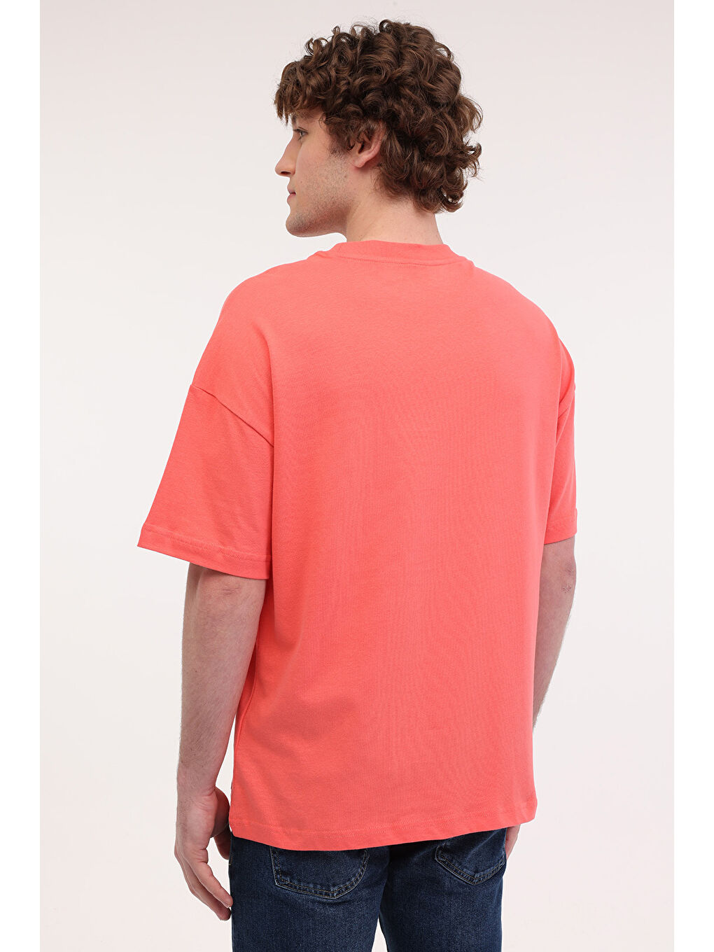 Pembe MB ROS 11HS113 5FX CORAL Erkek Kısa Kol T-Shirt-1