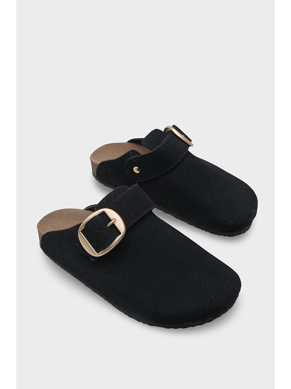 Siyah Maurita Tokalı Günlük Kadın Kapalı Terlik-1