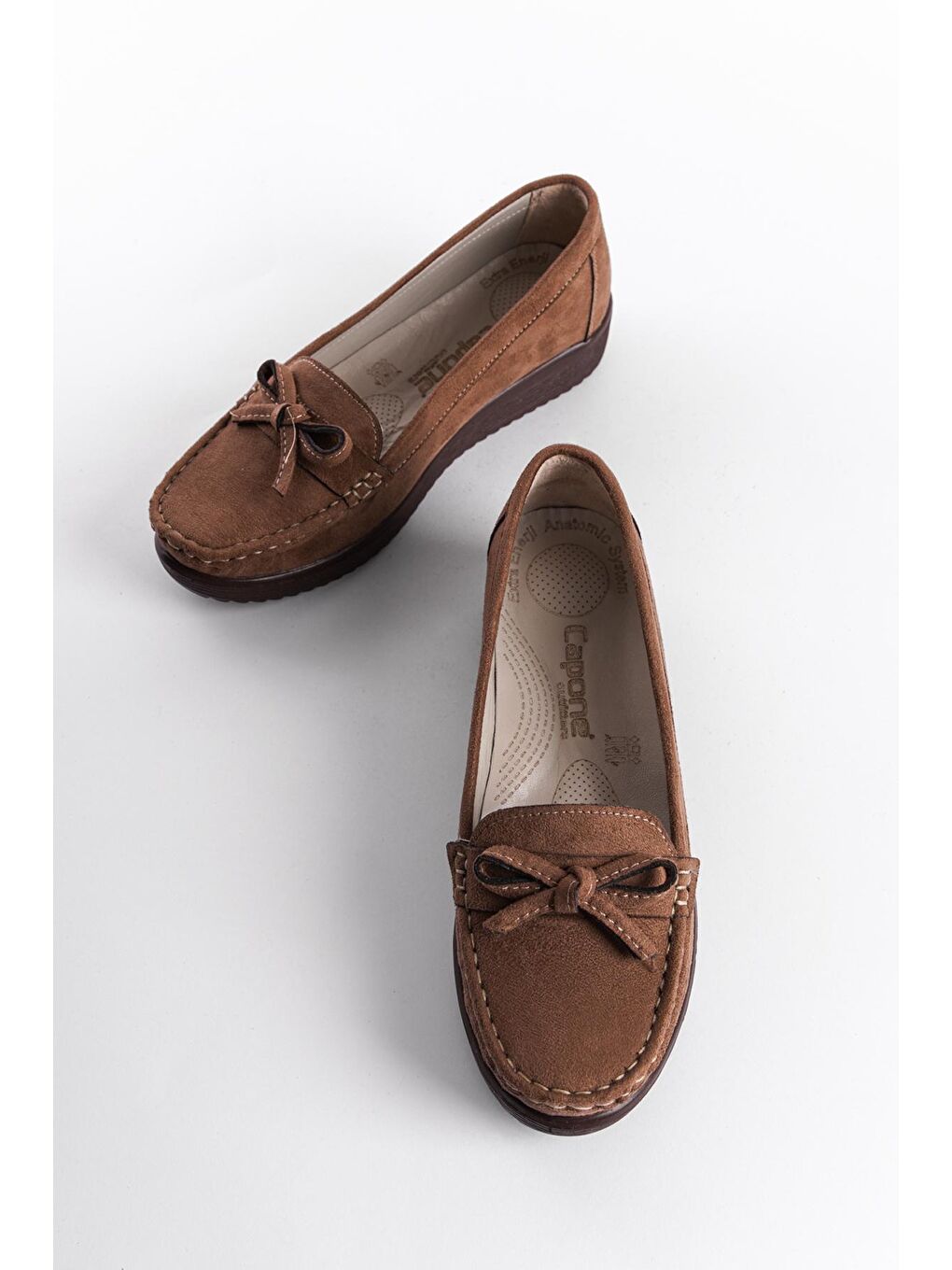 Bej Püsküllü Konfort Kadın Babet-3