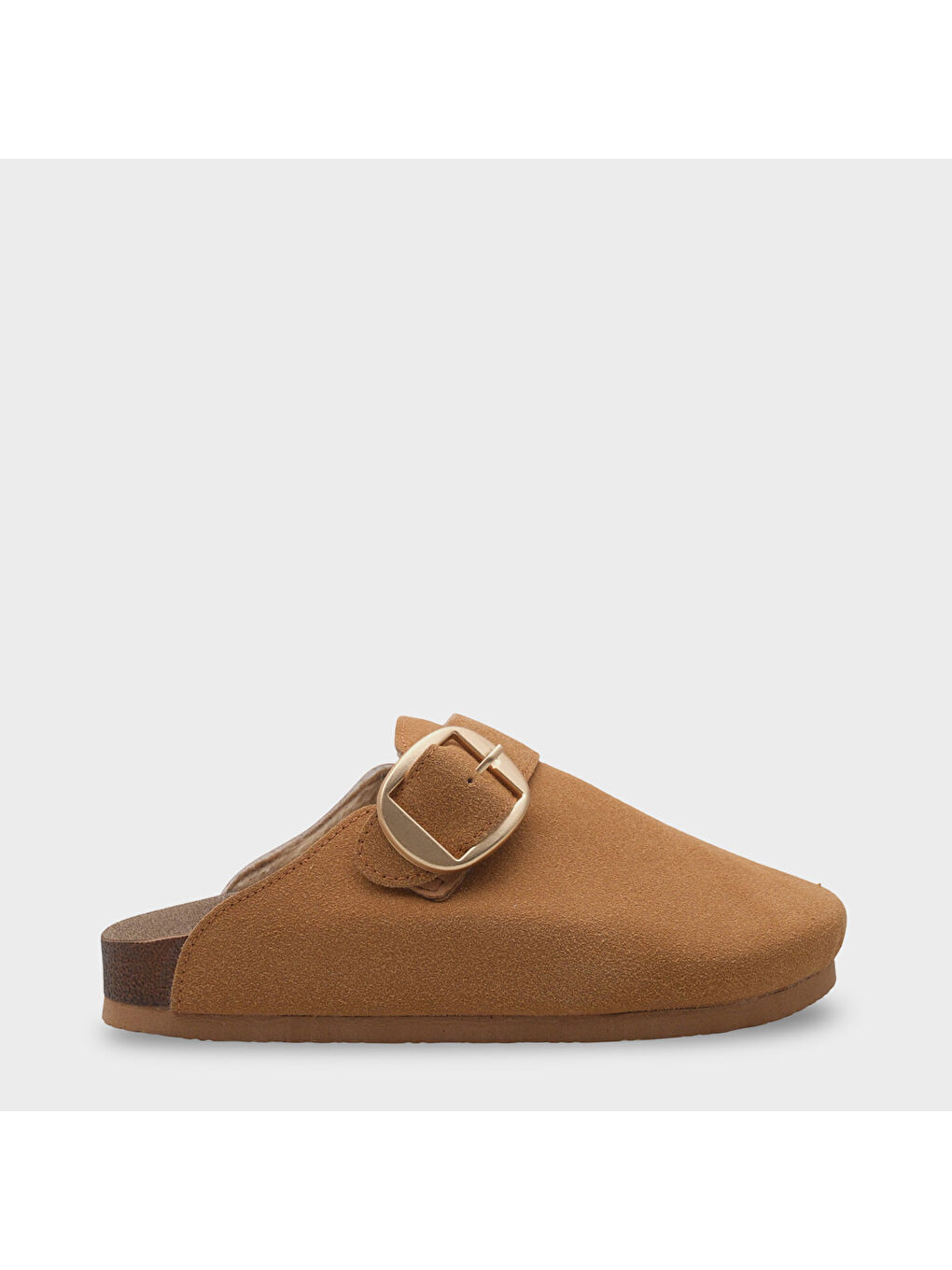 Kahverengi Maurita Tokalı Günlük Kadın Kapalı Terlik