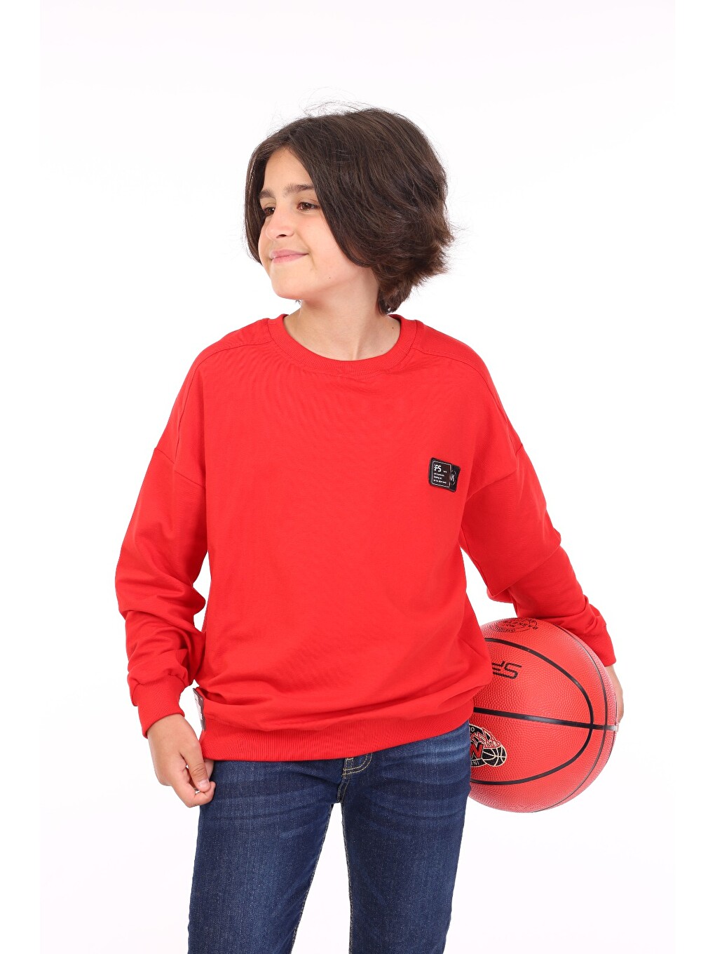 Kırmızı Erkek Çocuk Sweatshirt