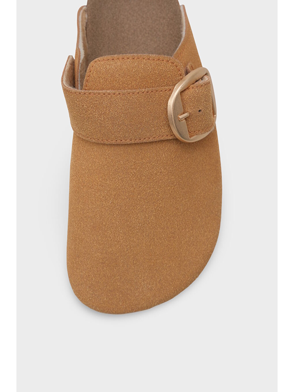 Kahverengi Maurita Tokalı Günlük Kadın Kapalı Terlik-2