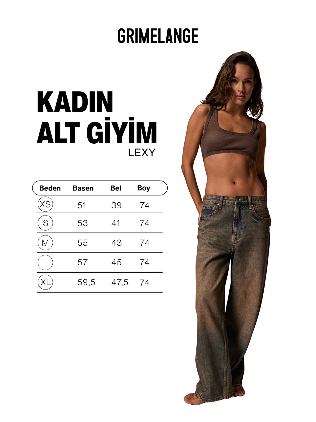 Lexy Kadın Standart Bel Baggy Balon Jean Sarı Pantolon-7