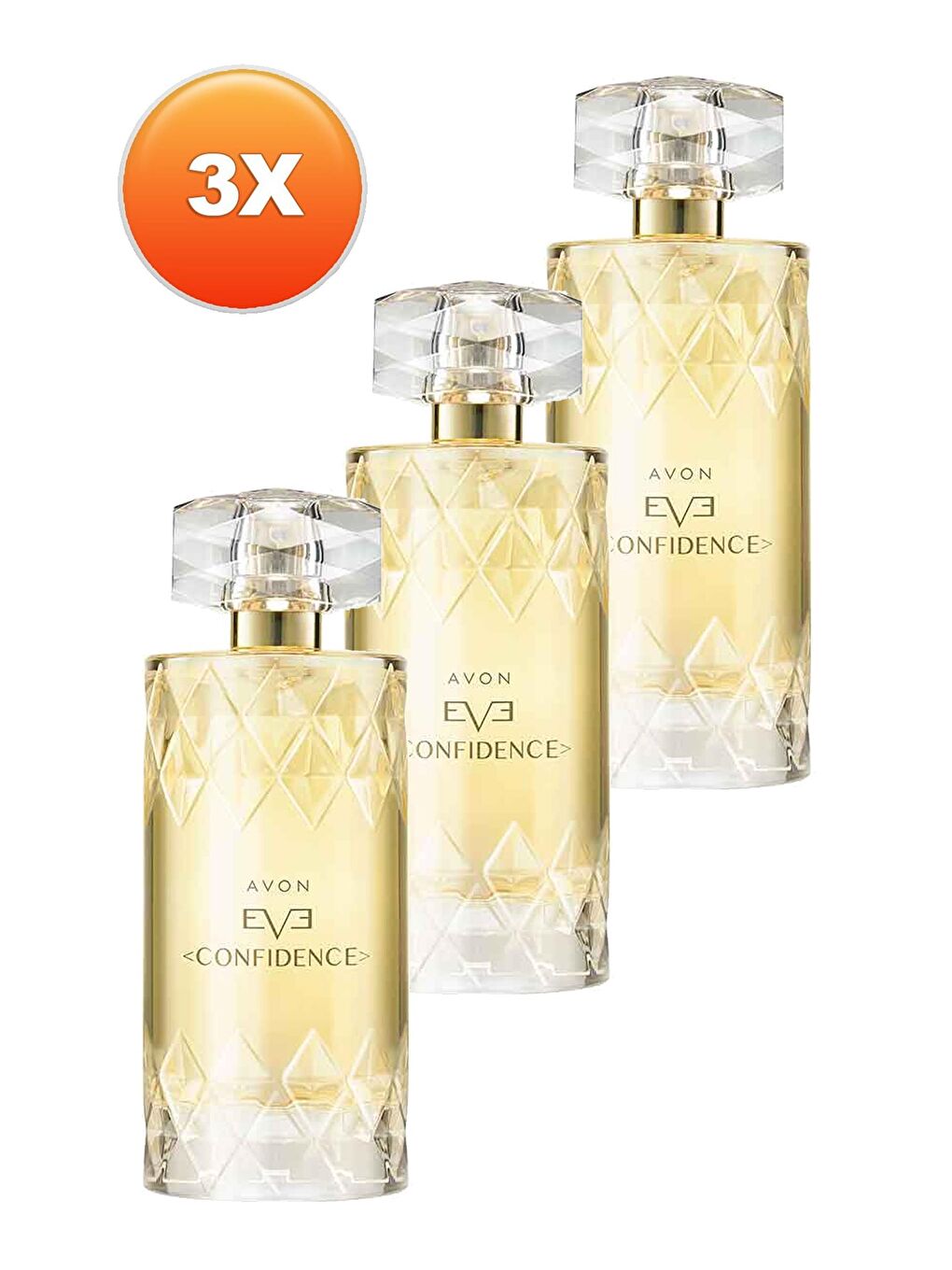 AVON Renksiz Eve Confidence Kadın Parfüm Edp 100 Ml. Üçlü Set - 1