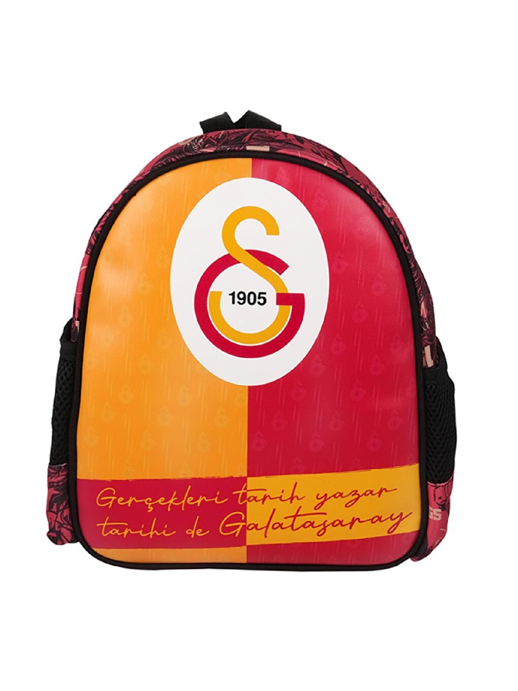 Galatasaray Kırmızı Parçalı Suni Deri  Anaokulu Çantası 30 x 24 x 12 cm (24545)