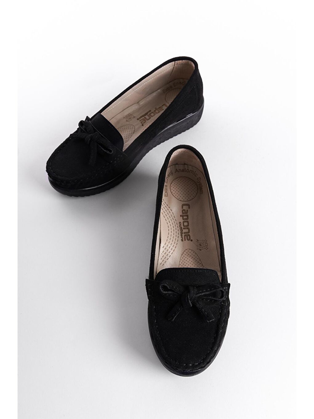 Siyah Püsküllü Konfort Kadın Babet-3