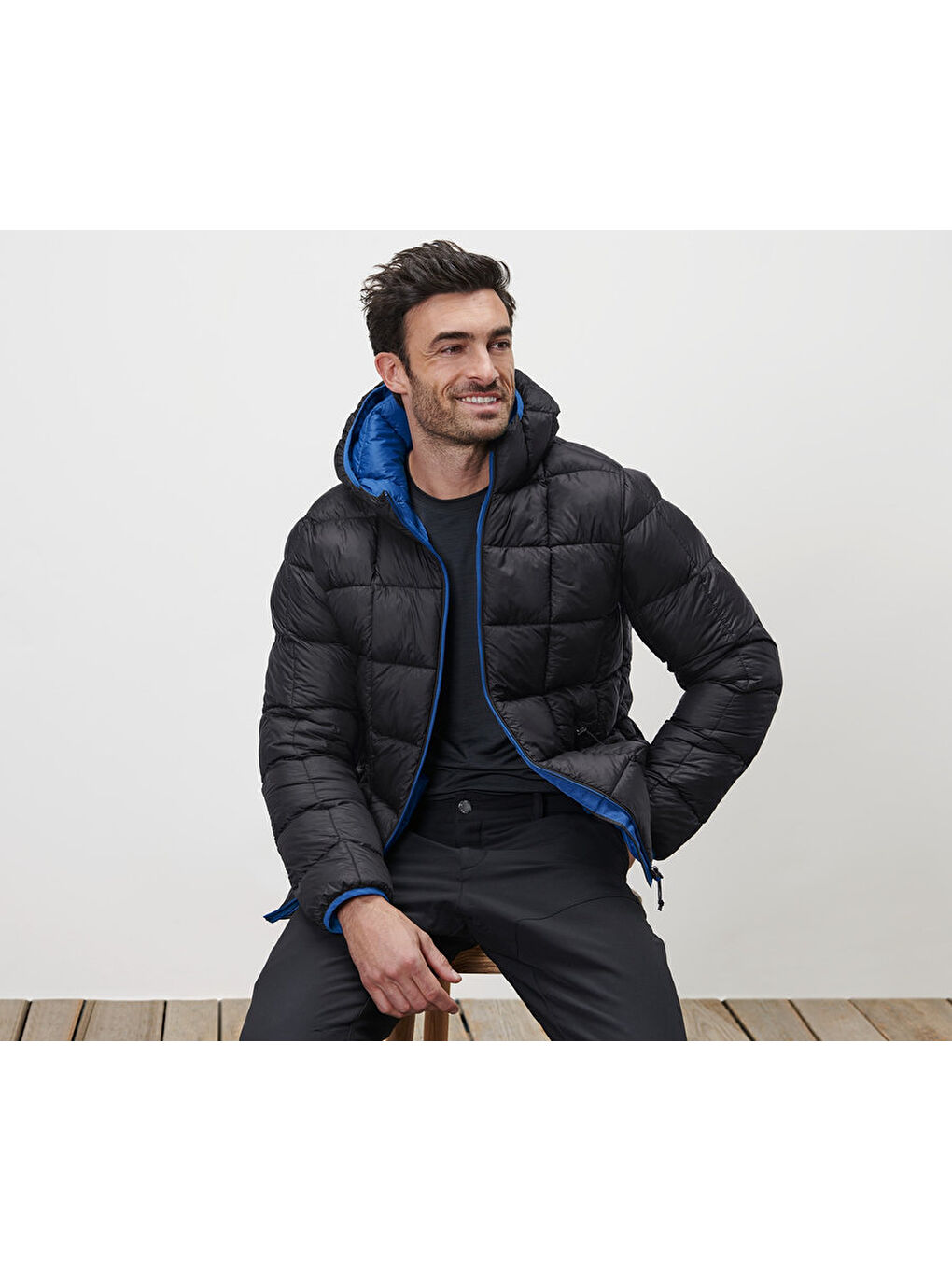 Erkek Kapitone Ceket, Siyah