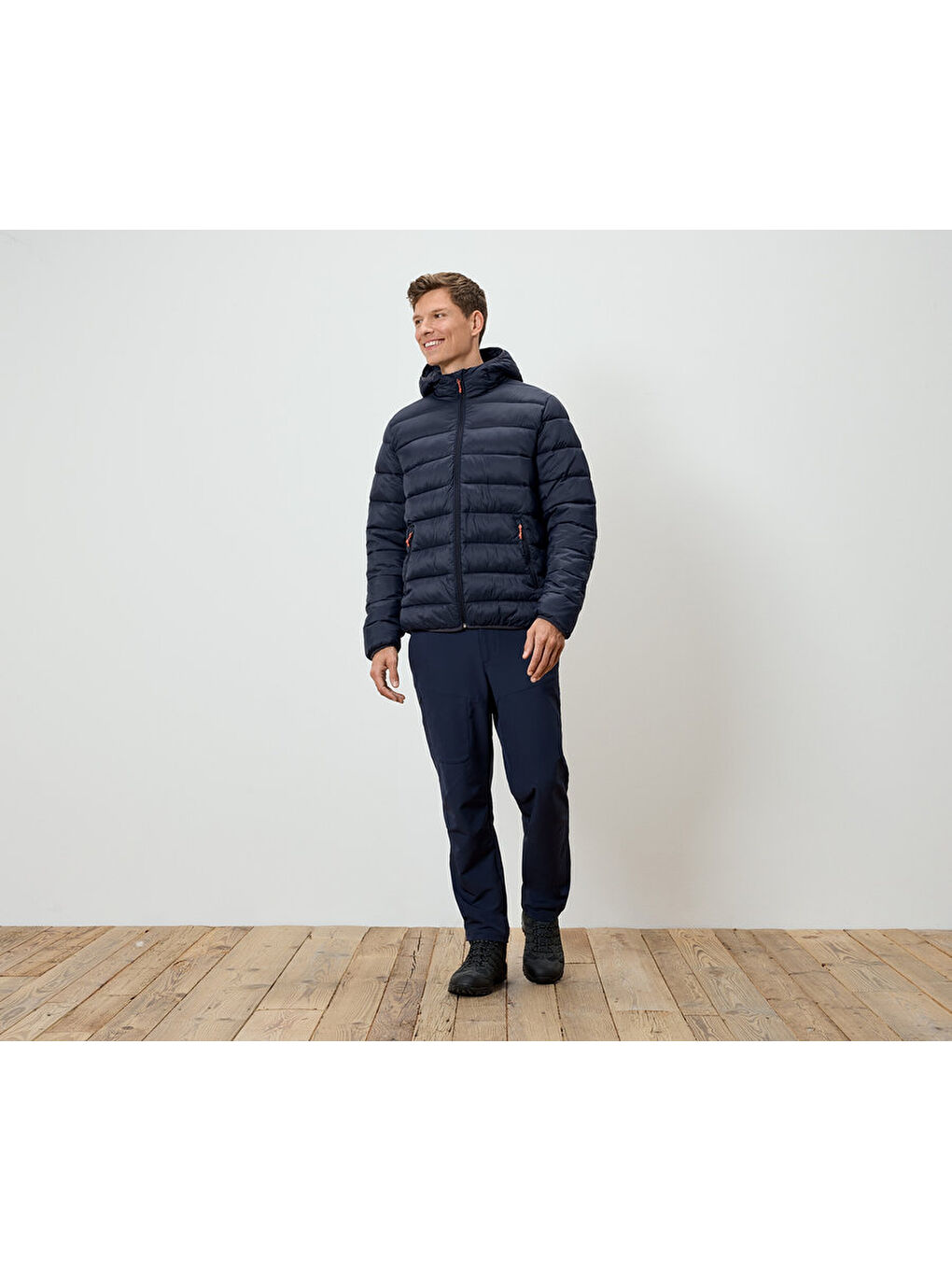 Erkek Kapitone Mont, Mavi