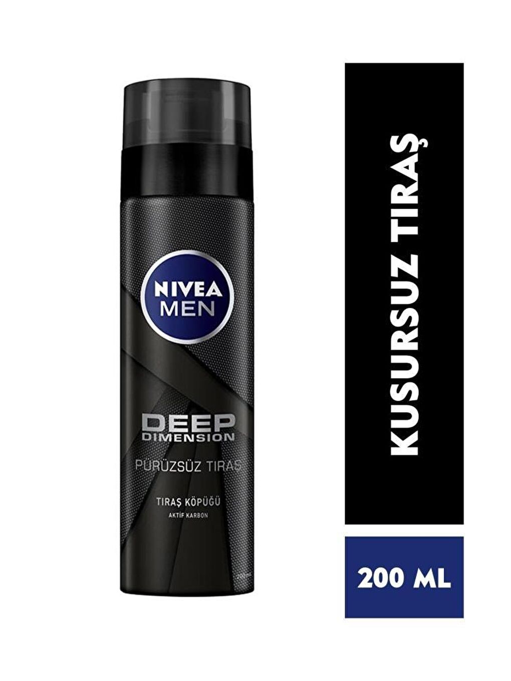 NIVEA Şeffaf Men Deep Dimension Tıraş Köpüğü 200 ml, Kusursuz Tıraş