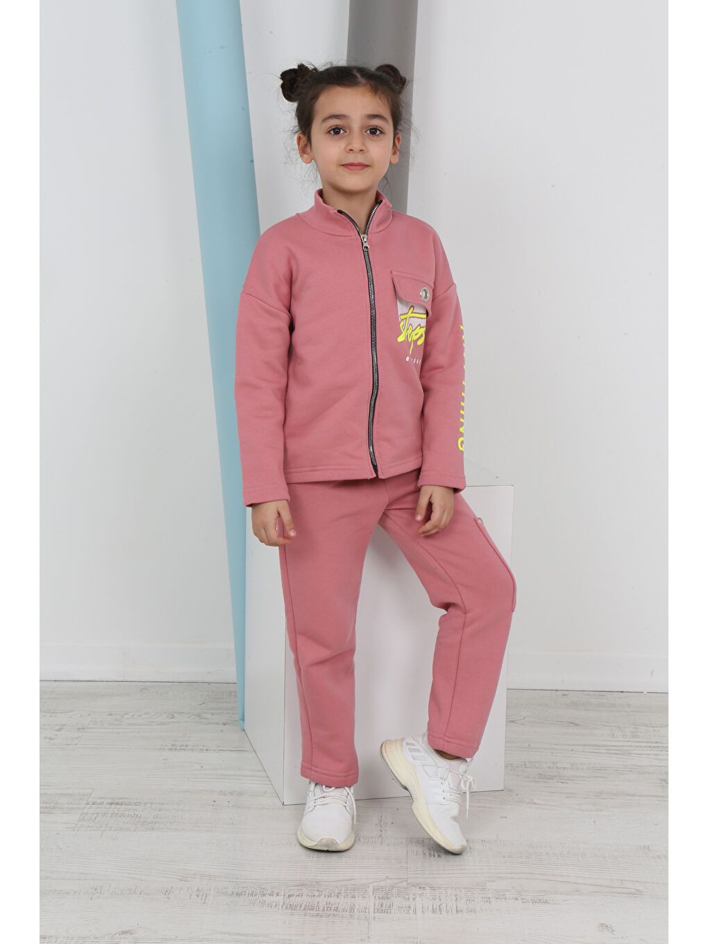 Toontoykids Pembe Kız Çocuk Baskılı Eşofman Takımı