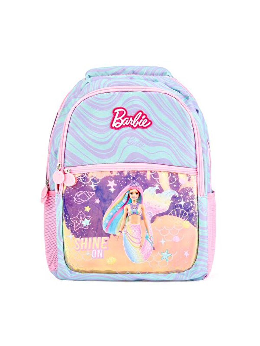 Barbie Okul Çantası - Pembe / Gri - 40x15x30 cm