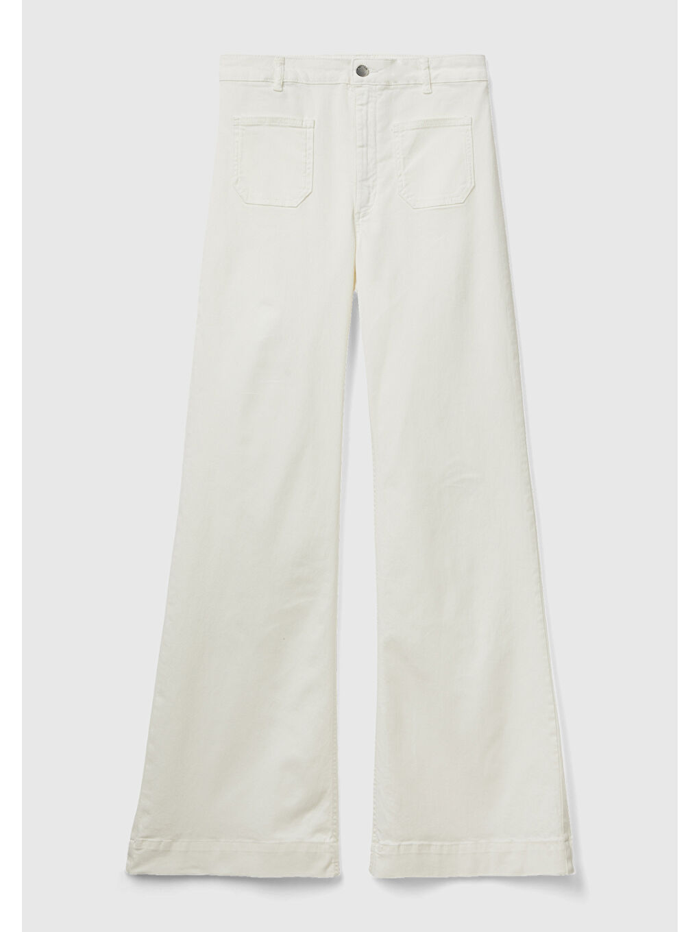 United Colors Of Benetton Ekru Kadın Krem Flared Fit Denim Pantolon - 1