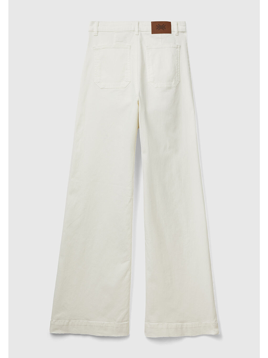 United Colors Of Benetton Ekru Kadın Krem Flared Fit Denim Pantolon - 3
