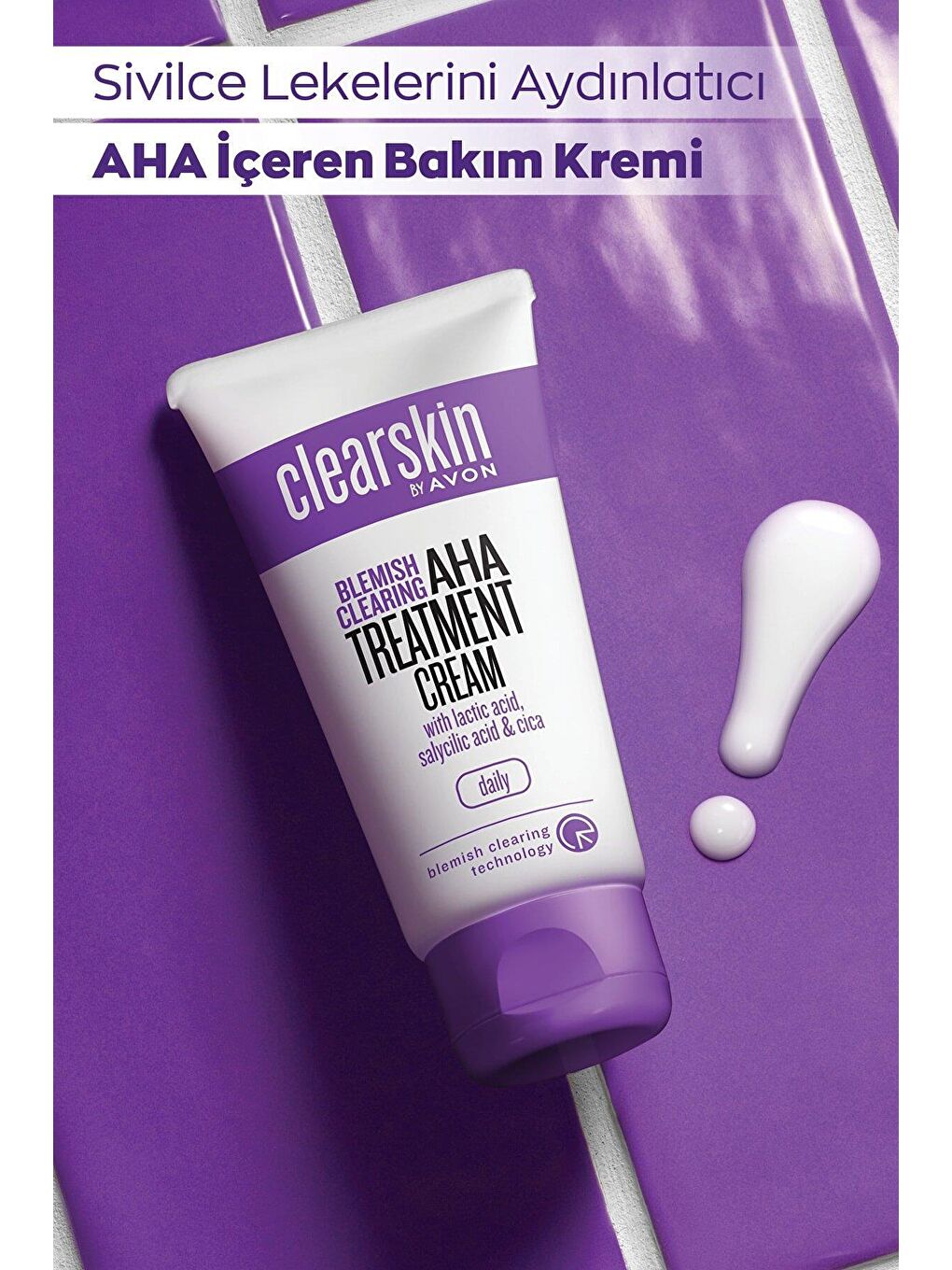 AVON Renksiz Clearskin Blemish Clearing Aha Treatment Aha İçeren Cilt için Arındırıcı Bakım Kremi 50 Ml. - 1