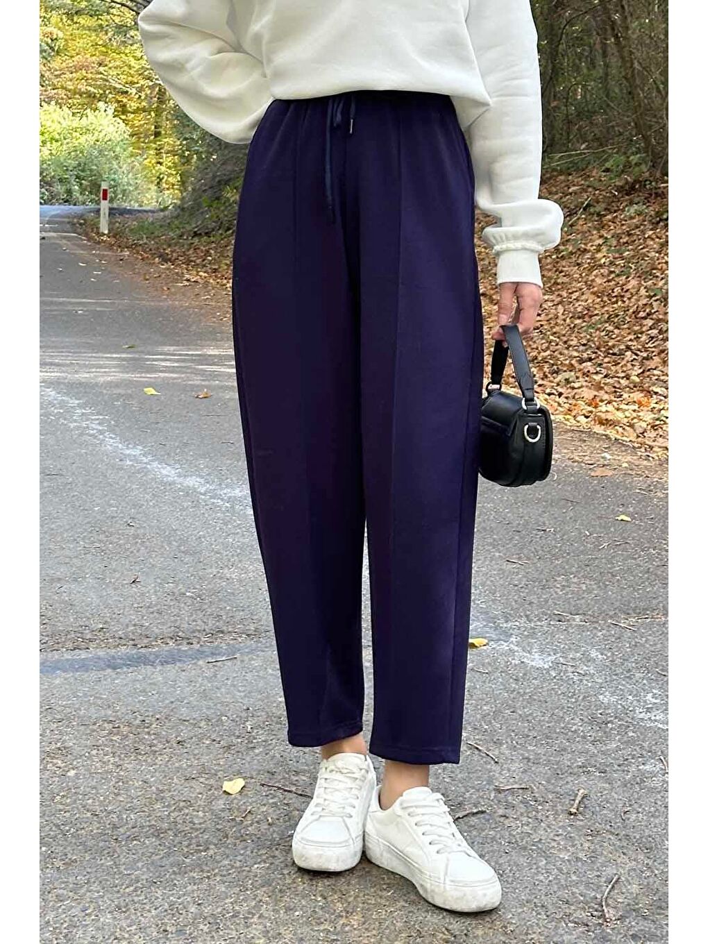 Şalvar Balon Modelli Eşofman Altı Lacivert-3