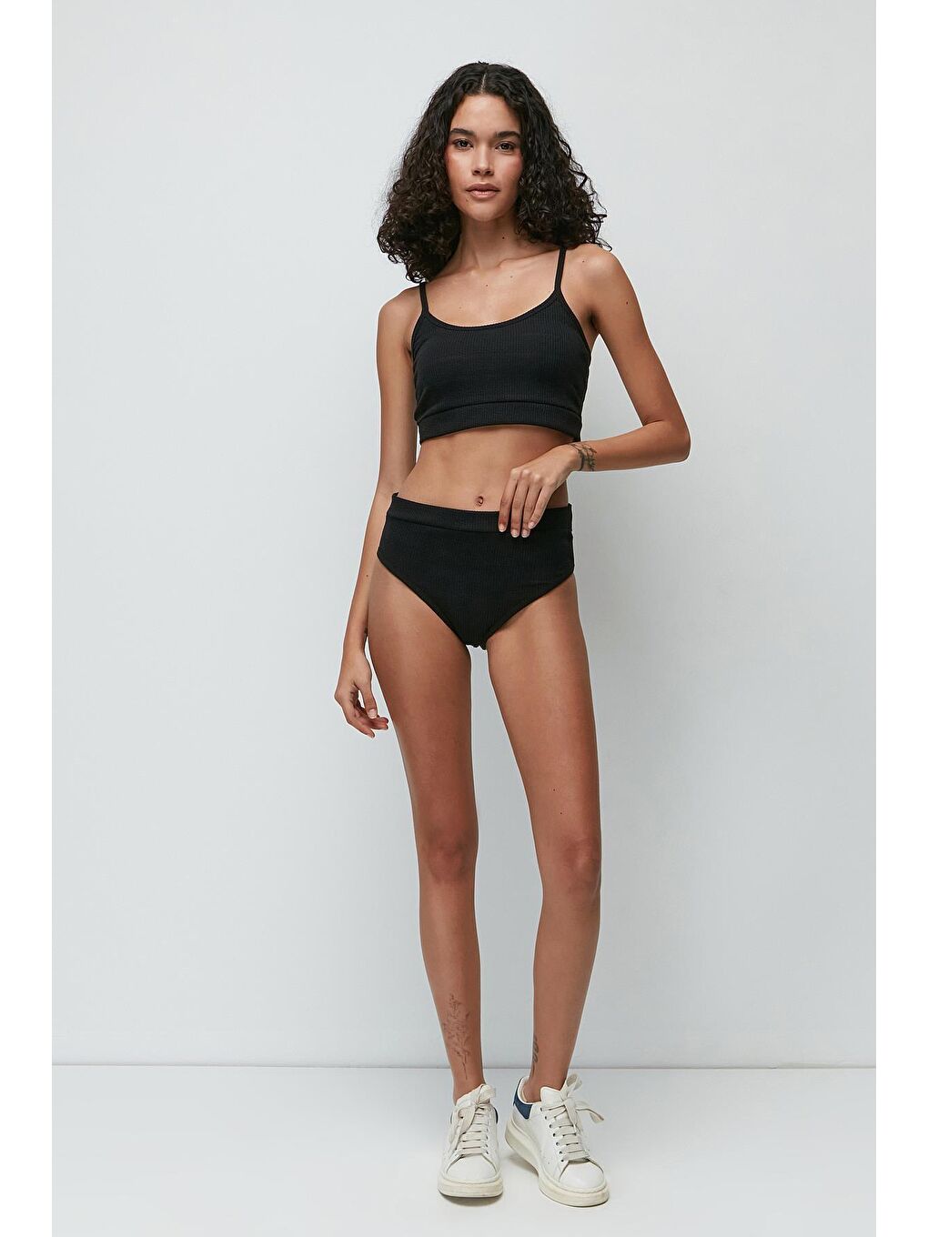 C&City Fitilli Büstiyer Külot Takım 9138 Siyah - 2