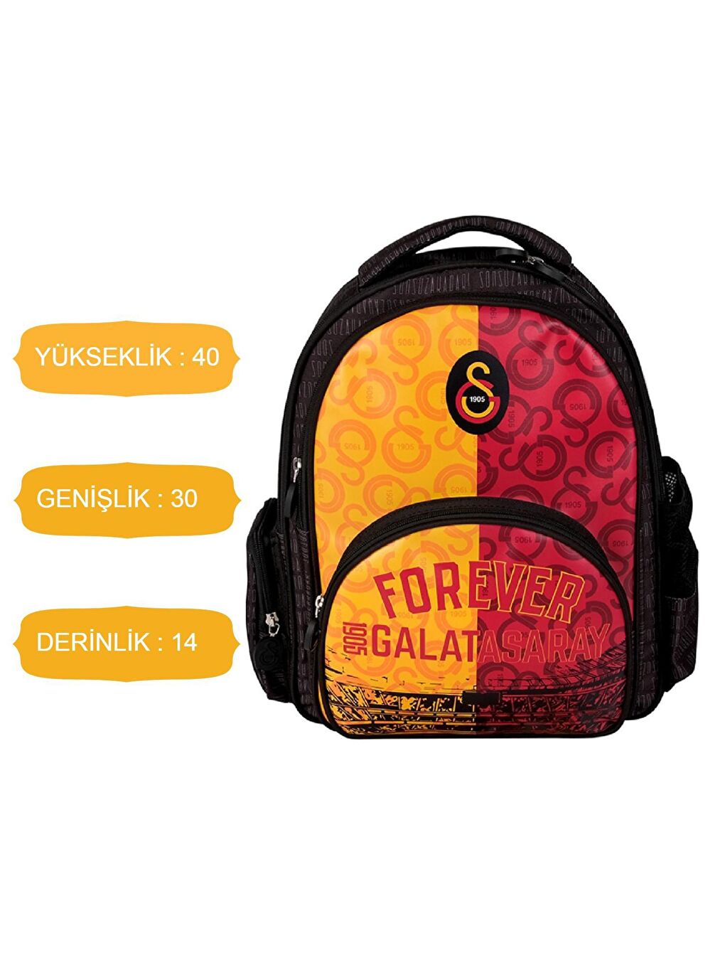 3 Bölmeli Forever Suni Deri Okul Sırt ÇantasıBeslenme Çantası+Kalemlik-5