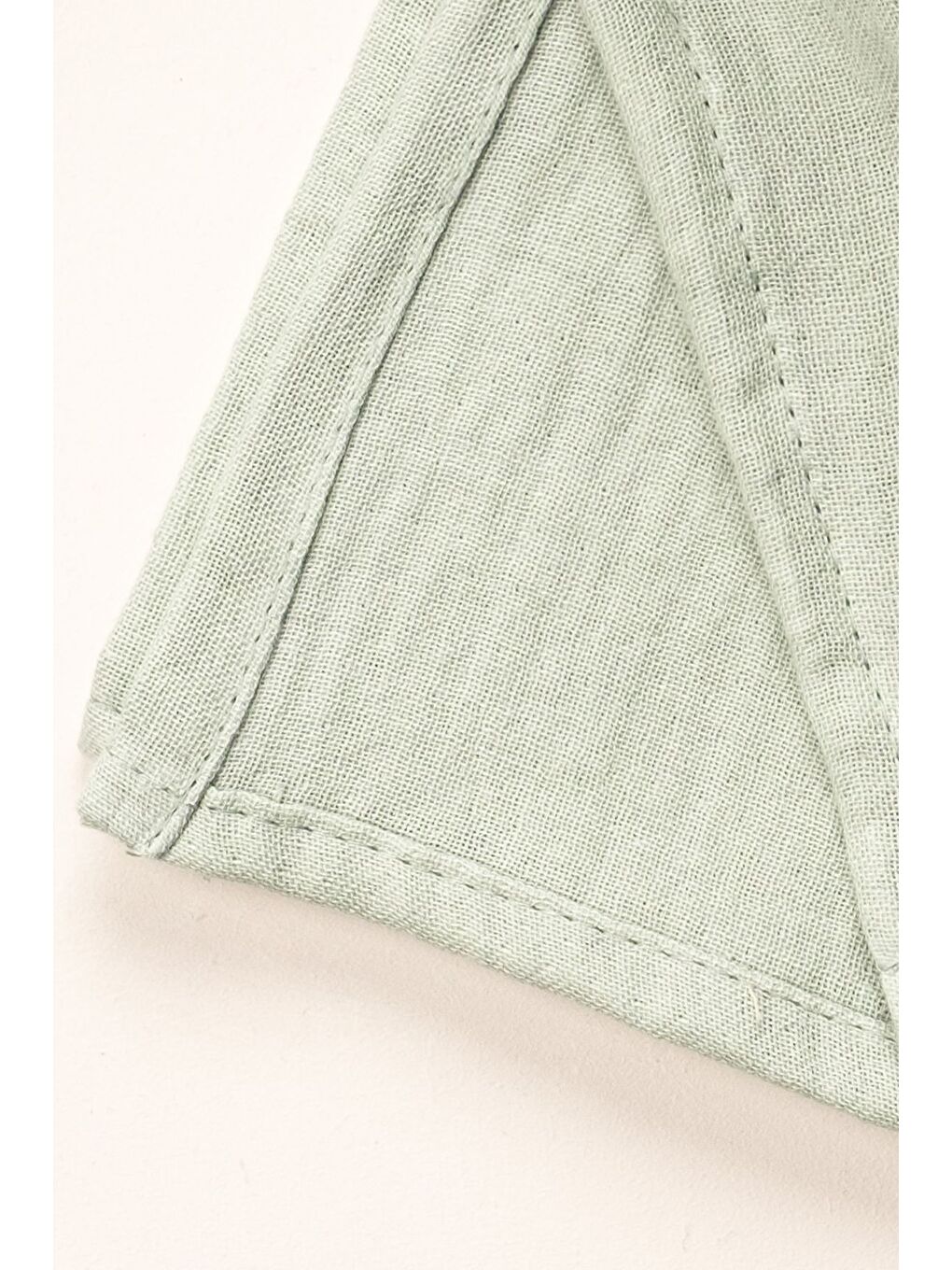 Yeşil 4 Kat Müslin Organik Pamuk 90x90 Naturel Bebek Çocuk Battaniye-1