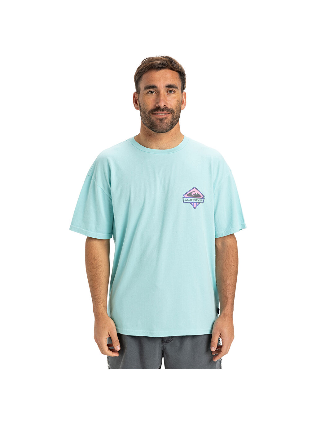 Gh Qs Crystal Jet Erkek Mavi Yuvarlak Yaka Tişört