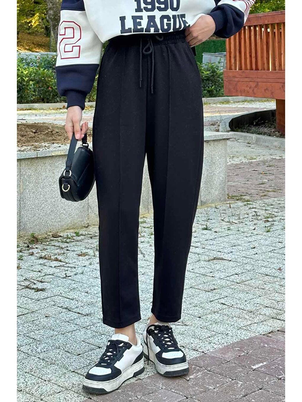 Şalvar Balon Modelli Eşofman Altı Siyah