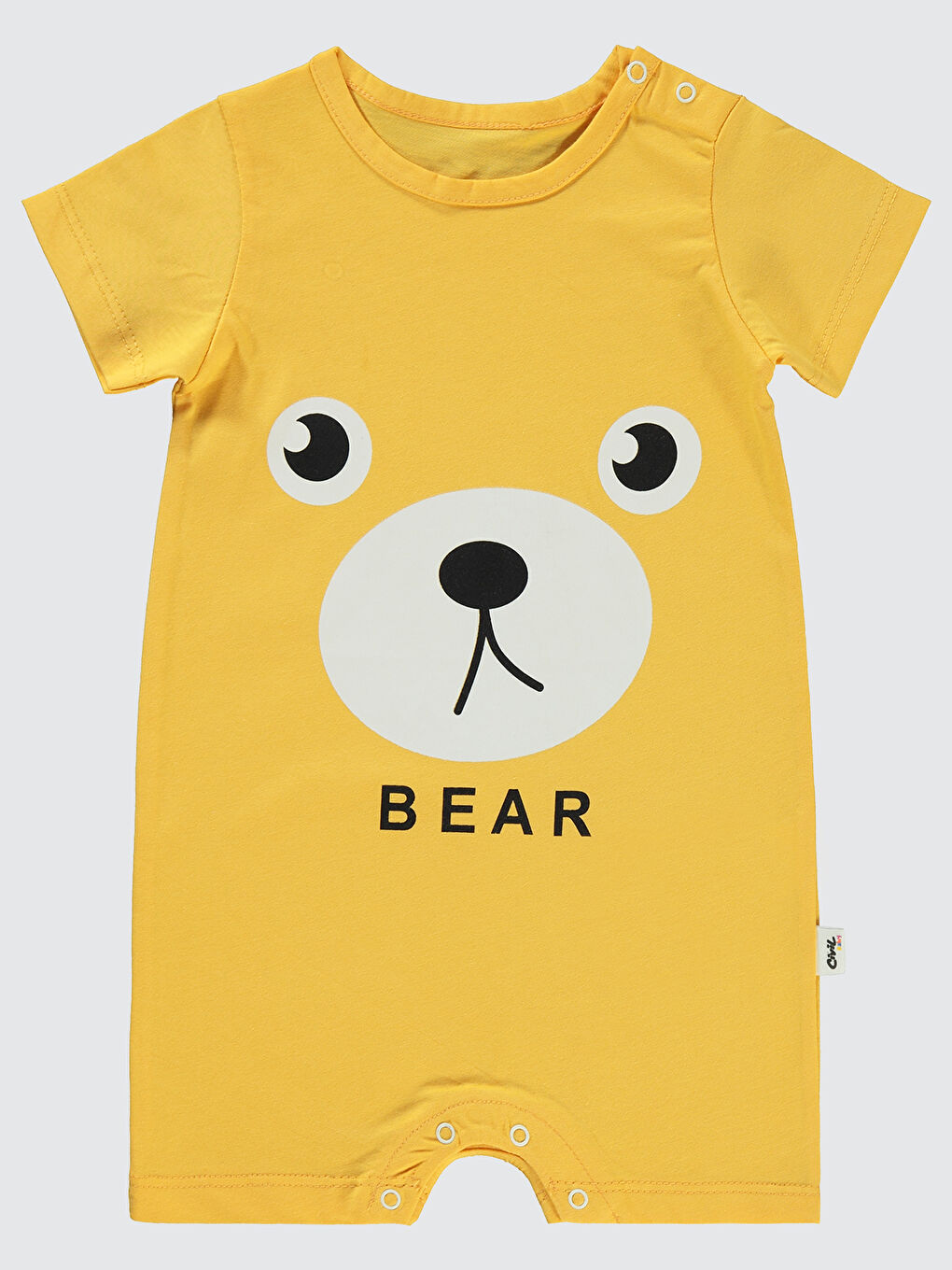 Kahverengi Baby Erkek Bebek Patiksiz Tulum 6-18 Ay Hardal