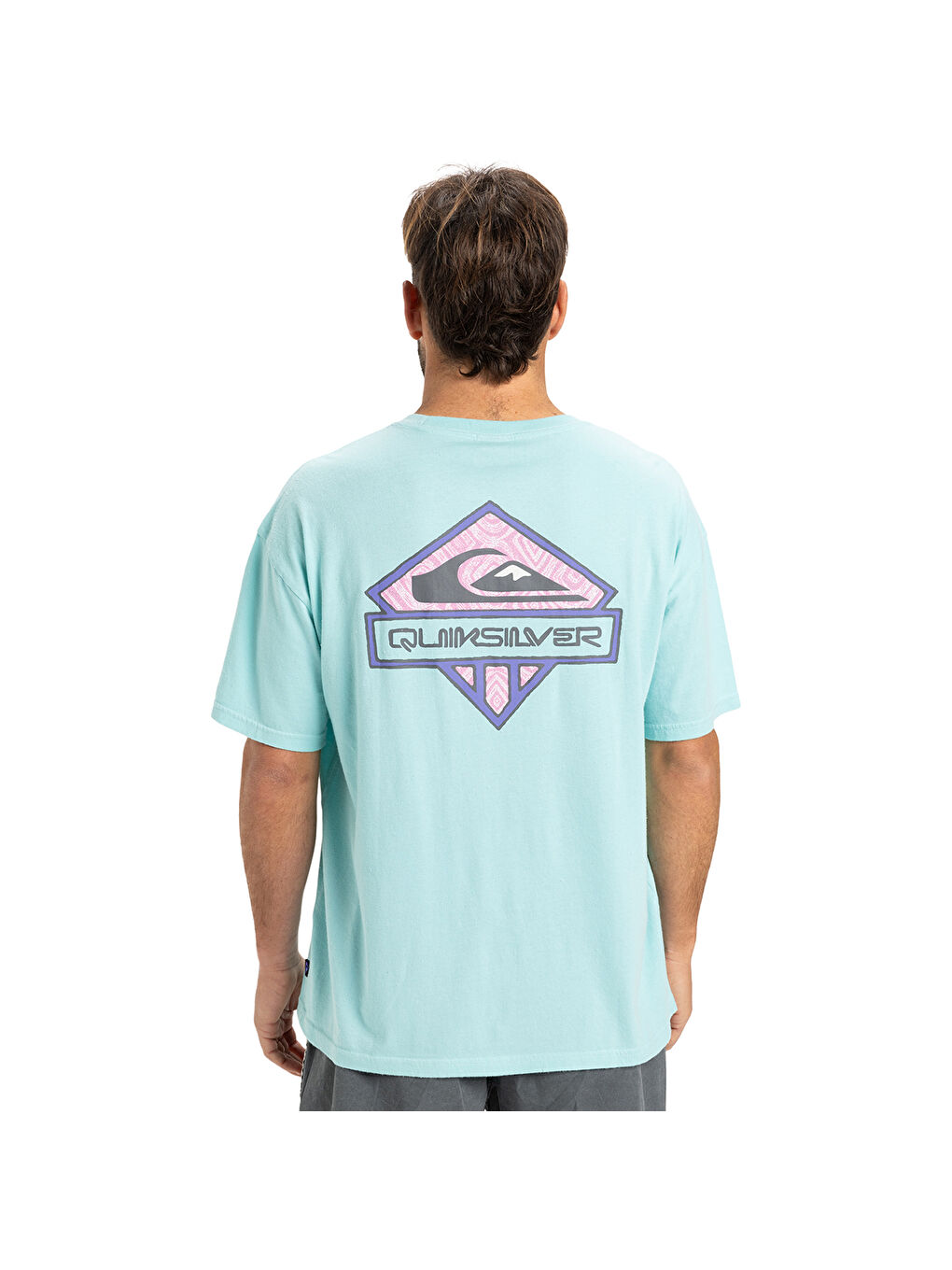 Gh Qs Crystal Jet Erkek Mavi Yuvarlak Yaka Tişört-2