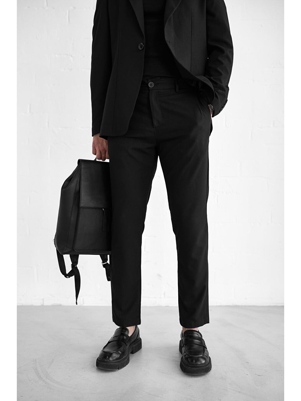 Erkek Slim Fit Takım Elbise Siyah-2