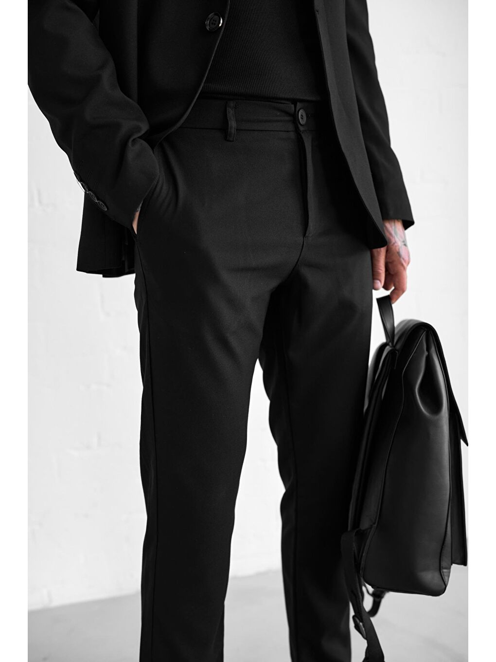 Erkek Slim Fit Takım Elbise Siyah-4