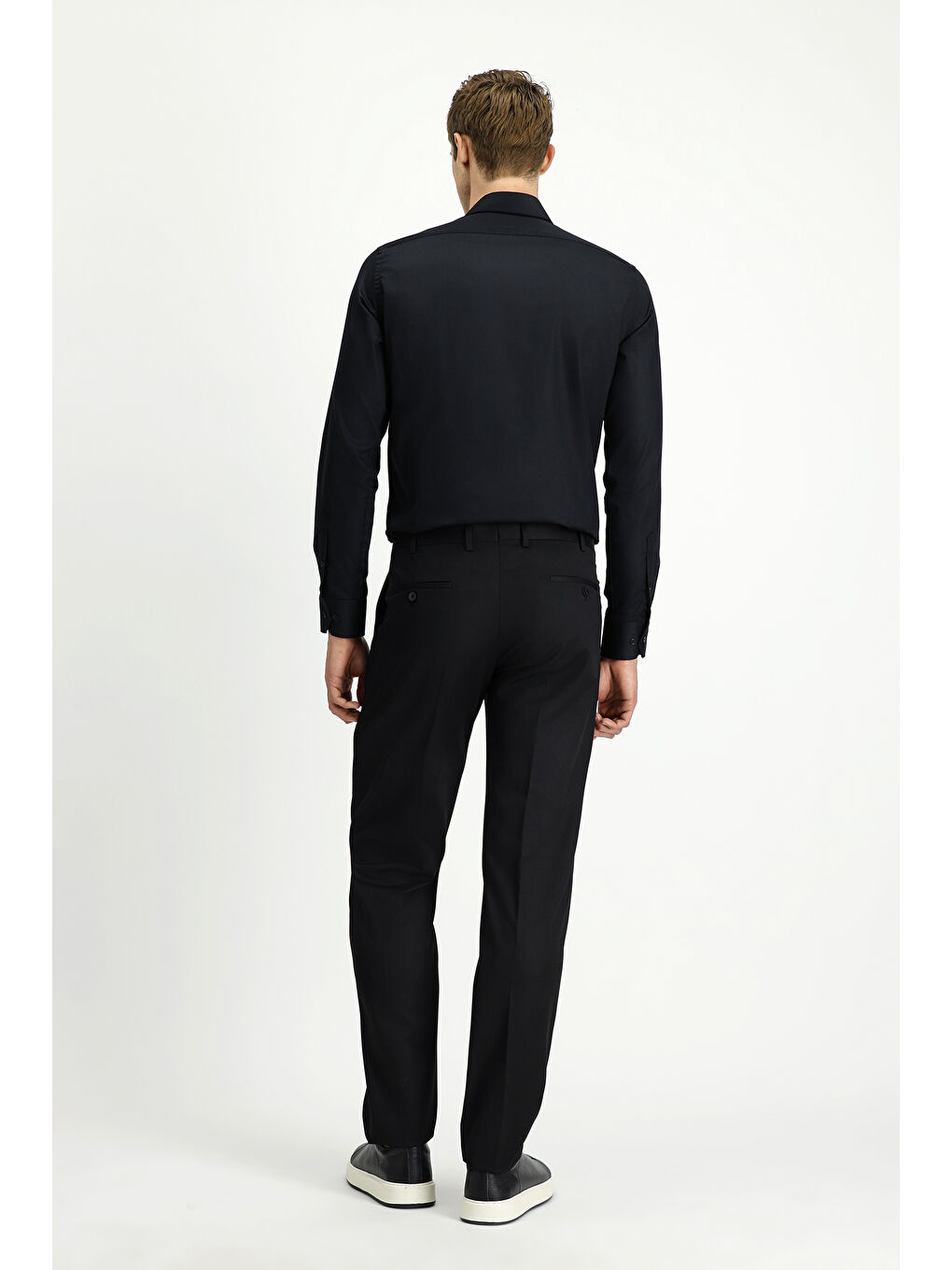 Siyah Regular Fit Klasik Kumaş Pantolon-3