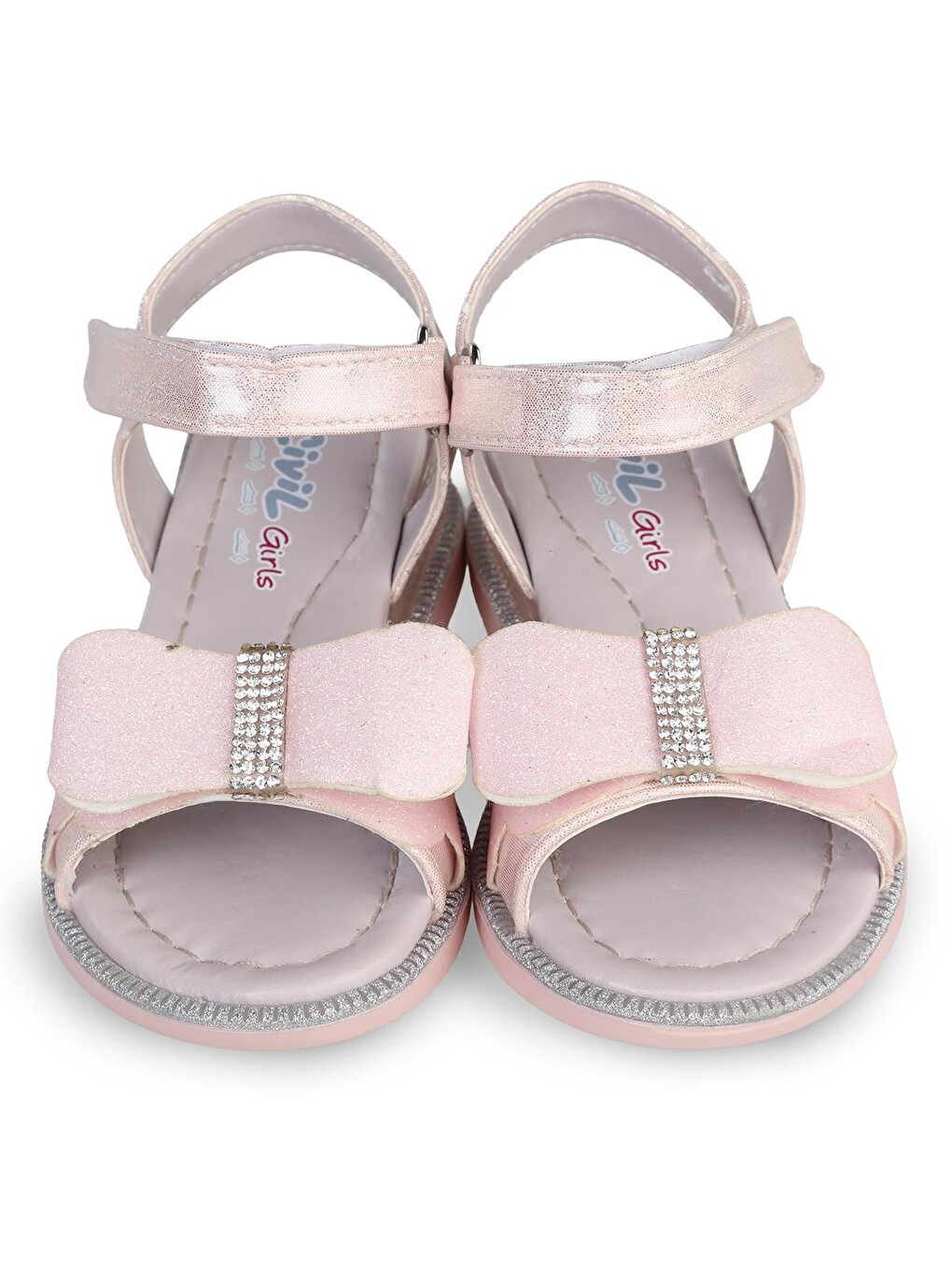 Pembe Girls Fiyonk Aksesuarlı 26- Sandalet - Pudra-3