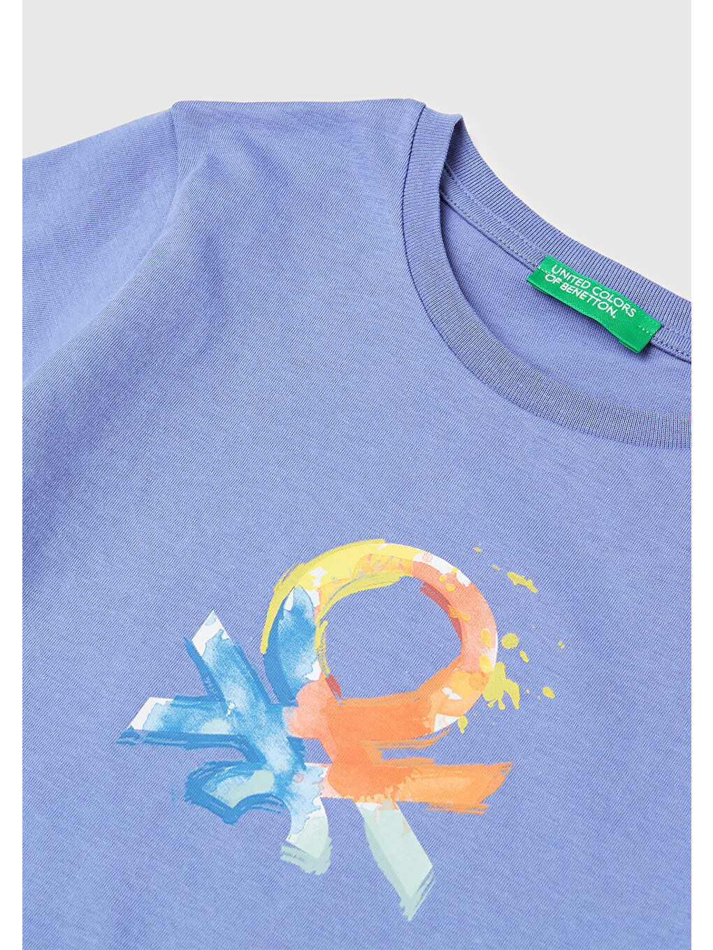Turkuaz Erkek Çocuk Havacı Mavi Önü Logo Baskılı Yuvarlak Yaka T-Shirt-2