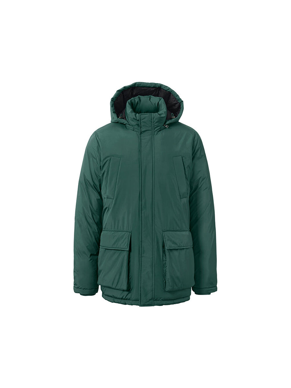 Haki Erkek Kapitone Şişme Mont Cepli