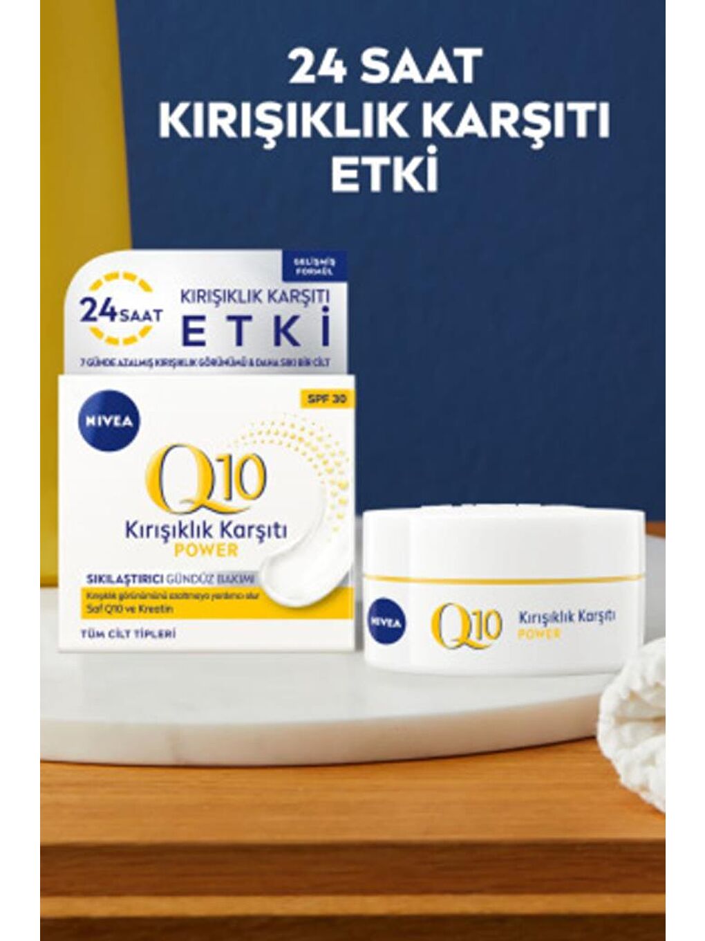 NIVEA Şeffaf Q10 Kırışıklık Karşıtı Cilt Bakım Seti, Gündüz Kemi, Göz Kremi, Cilt Serumu, Gece Kremi 50 ml - 3