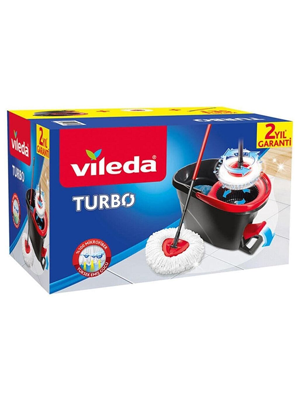 Vileda Renksiz Turbo Pedallı Temizlik Seti