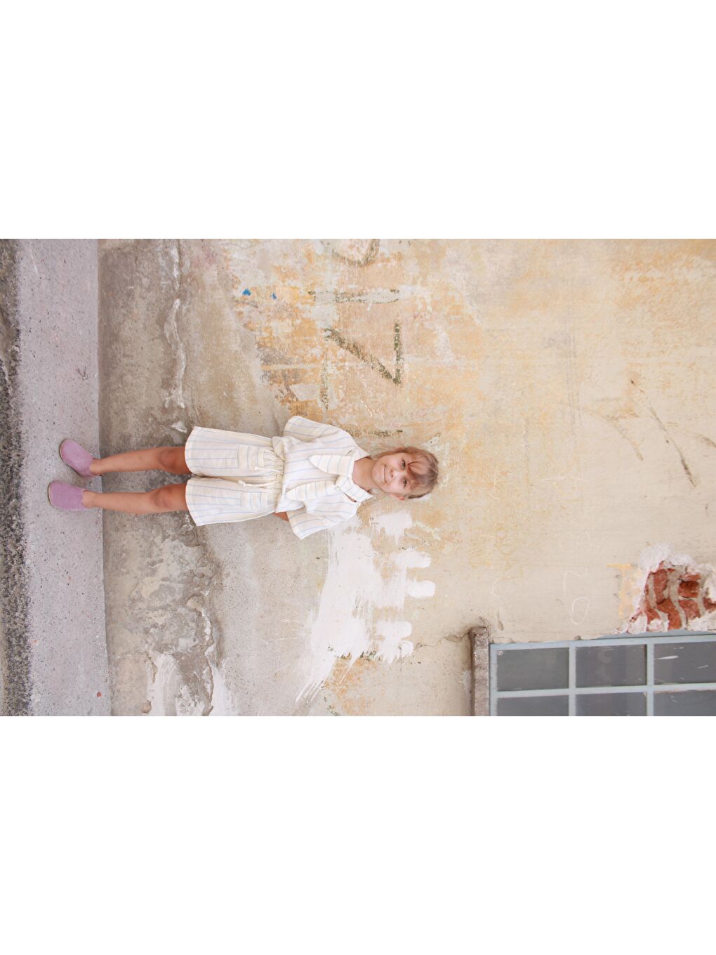 Mavi Çizgili Yaka Bağlamalı Alt Üst Takım-1