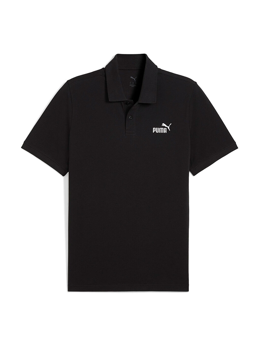 Essentials No 1 Logo Pique Erkek Siyah Klasik Yaka Polo Spor Tişört