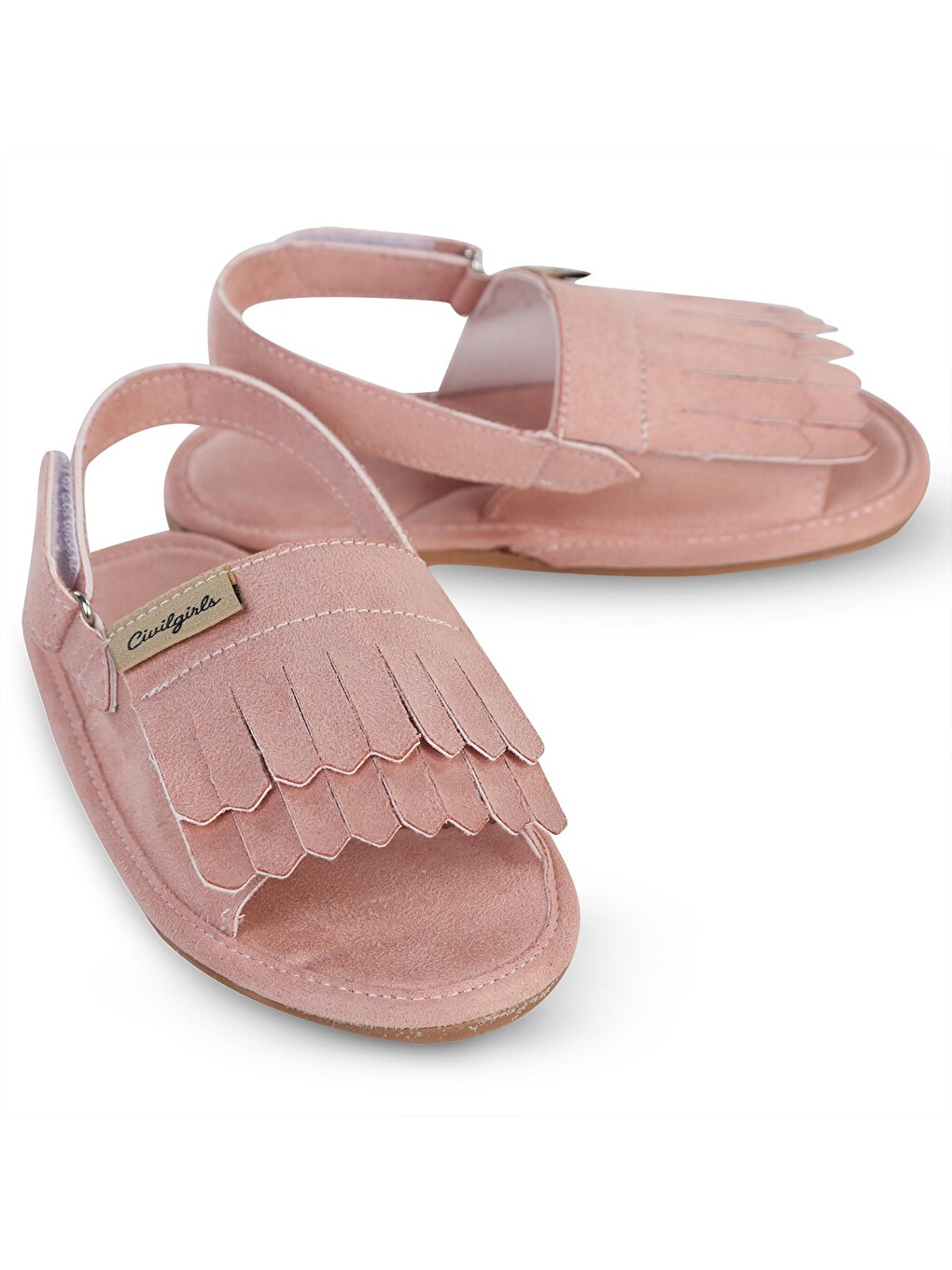 Girls Püsküllü 26- Sandalet - Pembe-2