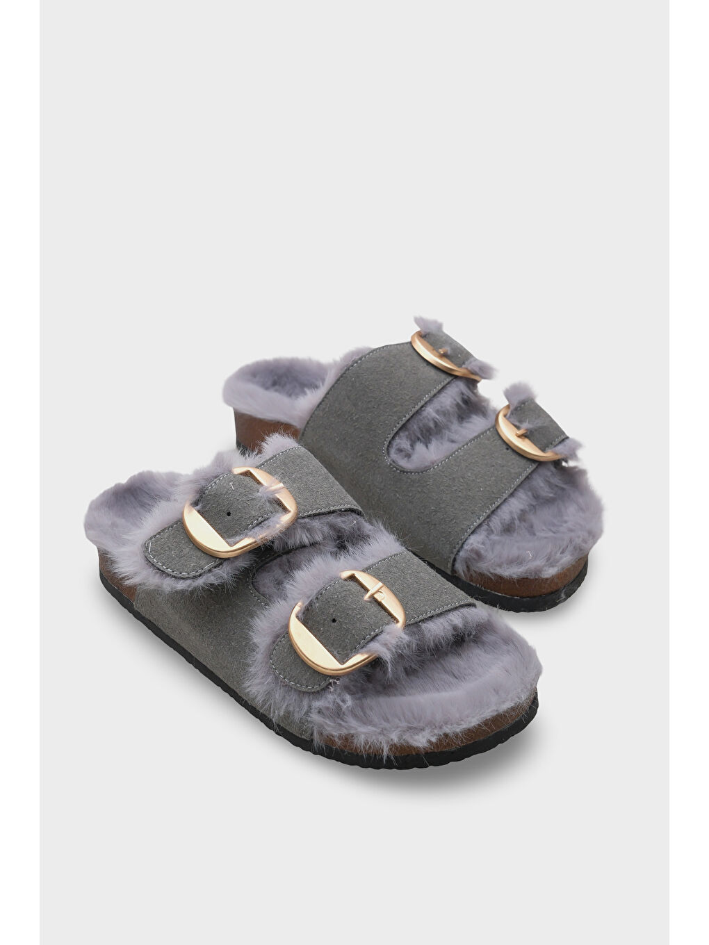 Gri Marietta Kadın Terlik-1