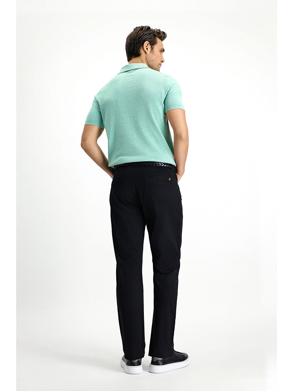 Siyah Regular Fit Elastanlı Kanvas / Chino Pantolon-3