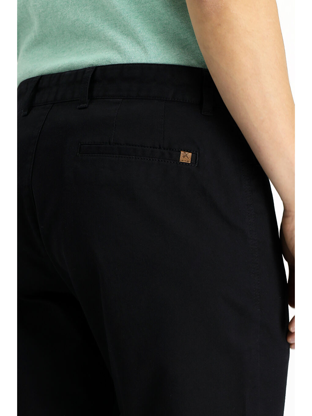 Siyah Regular Fit Elastanlı Kanvas / Chino Pantolon-5