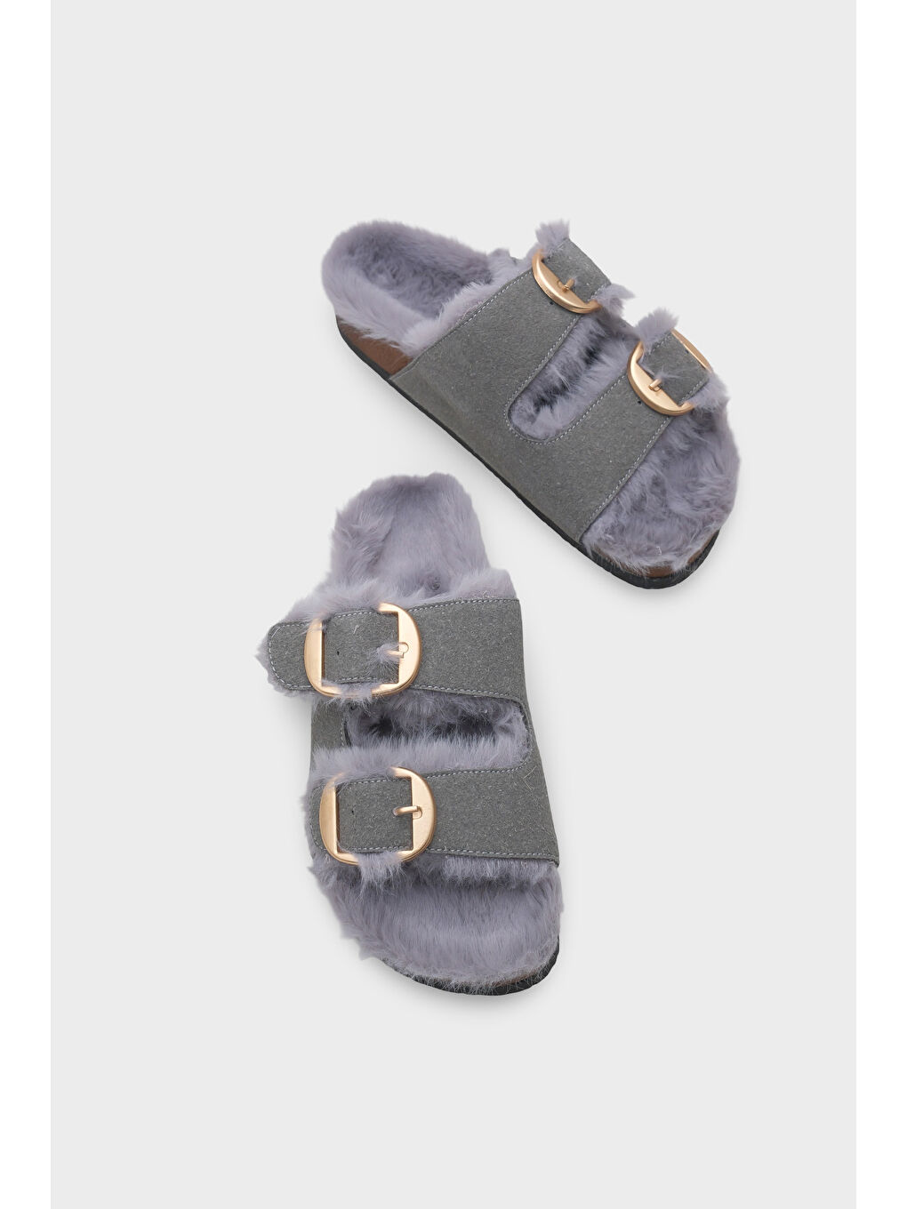 Gri Marietta Kadın Terlik-5