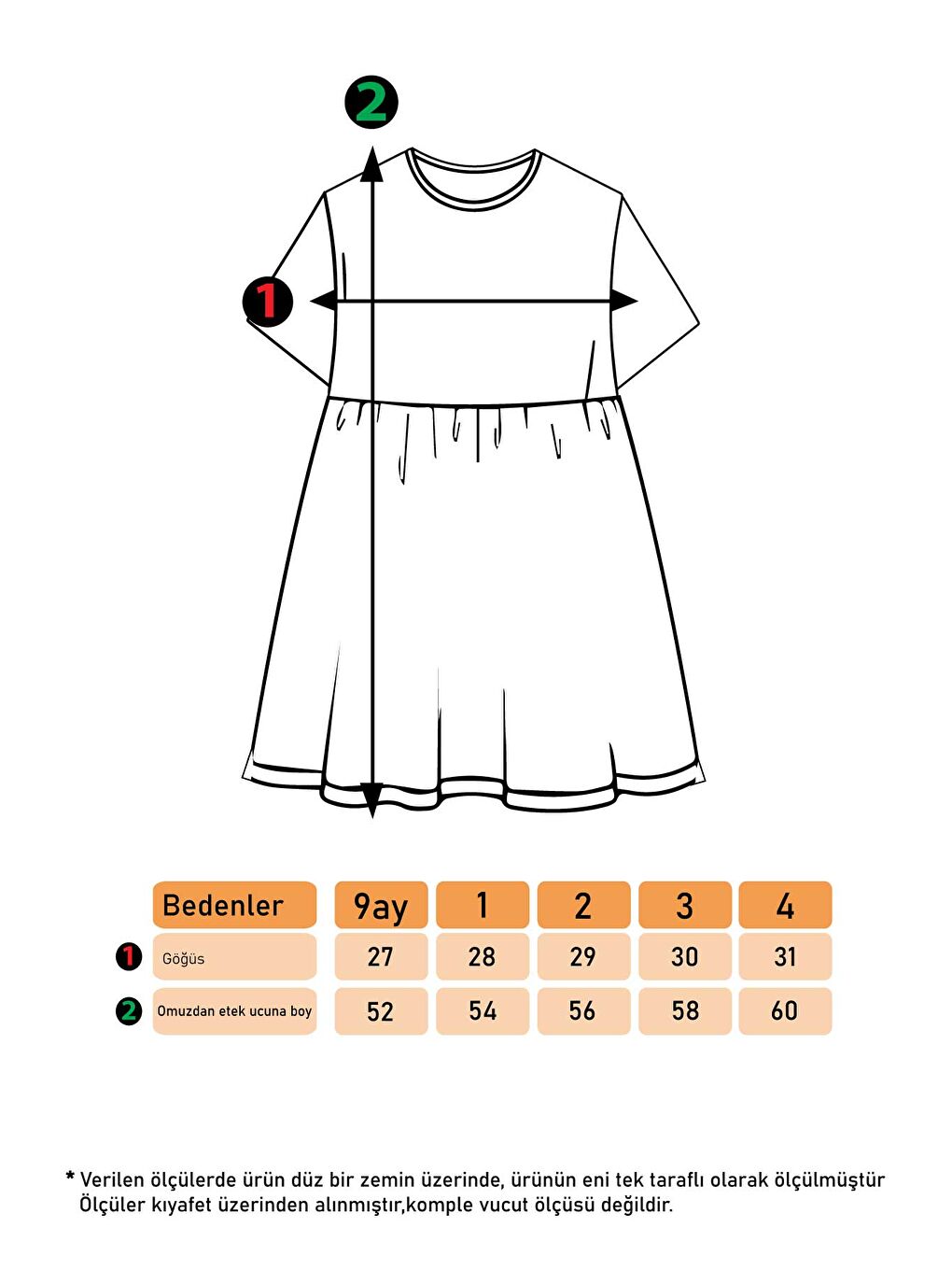 Toontoykids Pudra Kız Çocuk Göğsü Ve Etek Kısmı Daisy Yazılı Arı Baskılı Elbise - 1